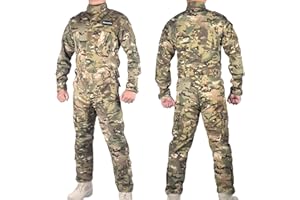 Kecrotac Tactical Military Camo BDU Uniform Set für Männer Kampfhemd und Hosen Ripstop Kleidung für Outdoor Jagd Airsoft Paintball