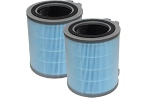 PUREBURG Wymienny filtr kompatybilny z oczyszczaczem powietrza Hoover H-Purifier 300, 2-pak H13 HEPA węgiel aktywny 3-stopniowa filtracja oczyszczanie powietrza