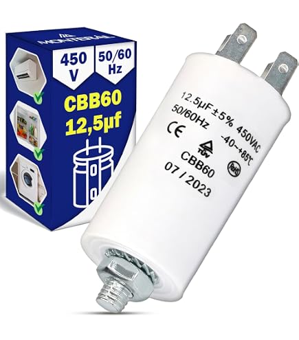 Condensateur Ducati Energia 2uF, 450 volts avec sortie double cosse faston et vis