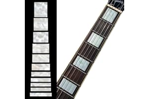 INLAYSTICKERS Inlay Sticker - Pennarello per tastiera e basso, LP SG Blocks, colore: Bianco perla