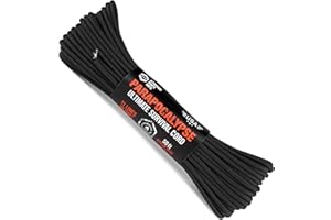 Atwood Rope MFG Parapocalypse Paracord/Parachute Cord 7-Strand Core with Fire Starter Waxed Jute, 10lb Mono Fishing Line, Dyna-x, and Yellow Kevlar Cord 625lb Test