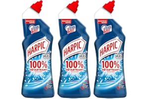 Harpic Gel WC 100% Détartrant 5 min Chrono - Lot de 3 x 750ml