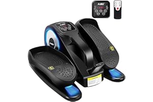 AOODIL Macchina Ellittica Sotto la Scrivania, Pedaliera Elettrica con Telecomando e Display LCD, Macchina per l'esercizio Delle Gambe a Velocità Regolabile per Anziani e Adulti
