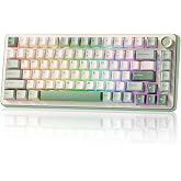 YUNZII AL80 Wireless Mechanical Keyboard,Full Aluminum CNC,Smart LCD Screen | 75% with LCD and Wheel, CNC Aluminum Case, Hot Swap, Gasket, Bluetooth/Wired/2.4G), RGB, QWERTY for Win/Mac : Amazon.se: Electronics