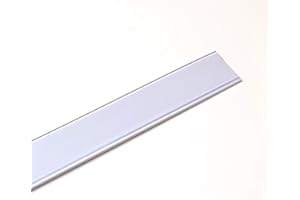 ABARNOM Lot de 50 porte-prix avec adhésif 1 mètre pour étiquettes de 39 mm, couleur blanche, étiquettes prix magasin, porte-prix étagère, porte-prix adhésif, affiches pour prix (1 bande)