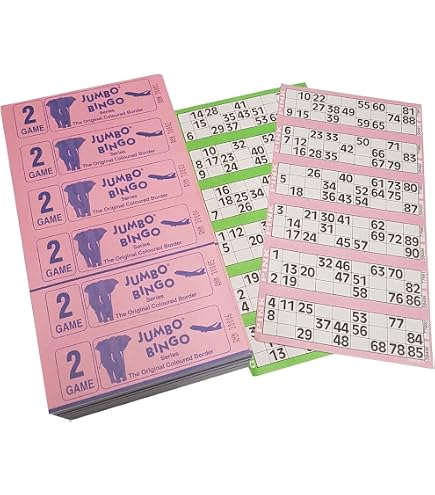 Bingosupermarket 600 Bingo-Tickets – 5 Seiten Pro Heft, 100 Streifen à 6 Tickets, Perforiert, Seriennummeriert