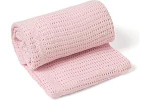 Clair de Lune Decke für Kinderwagen und Reisen, extra weiche gebürstete Baumwolle, rosa