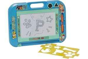 HUNTER PRICE INTERNATIONAL LIMITED Paw Patrol Scribbler Magnetic Drawing Board Tablet & Toddler Toy - Educational Magnetic Board with Pen & 3 Fun Stamps - Reusable Art Set for Children 3+ Mess-Free Travel Activity, Creative Learning
