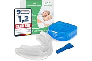 ‎PERFEKT-SCHLAFEN24 Perfekt-Schlafen24® 1x Premium Knirscherschiene für Nacht - Aufbissschiene für Männer & Frauen - Schnarchstopper zum besser Schlafen - Zahnschiene, schützt den Zahnschmelz