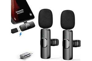 Gilye Mikrofon, Lavalier Mikrofon für iPhone/Android, Mini Wireless Microphone Plug & Play, Ansteckmikrofon für YouTube/Facebook-Live-Stream, TikTok Vlog (Keine App und Bluetooth erforderlich)
