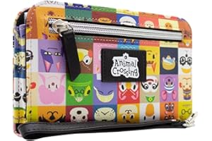 Nook New Horizons Animal Crossing Villagers Porte-Monnaie Bi-Fold Téléphone, Poche à Monnaie & Porte-Cartes, Multicolore