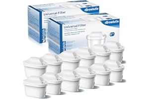 BREOILUTLE Filtri, Sostituzione per Brita Maxtra+ Plus, Maxtra Pro All-in-1 Filtro, Filtro per Bollitore Compatibile Con Brita Mavea Filtri per acqua, Riducono Cloro,Odori (12, Classic)