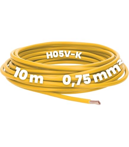 Kalitec H05V-K Verdrahtungsleitung 0,5mm², 10m - Dunkelblau/weiß, Feindrähtig, Für Schaltschrank