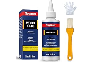 NAYRMAER Wood Glue, 150ml Wood Adhesive Strong for Furniture, Waterproof Superglue Suitable for Typical Wood Bonding Applications