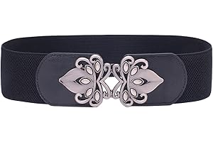 Syuer Damen Vintage Breiter Elastischer Stretch Taillengürtel Retro Cinch Gürtel