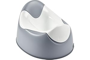 BÉABA - Baby's Training Potty - Ergonomic Baby Potty - Non-slip - Hygienic - Easy care - Handgrips on the seat - Made In France - Light Mist
