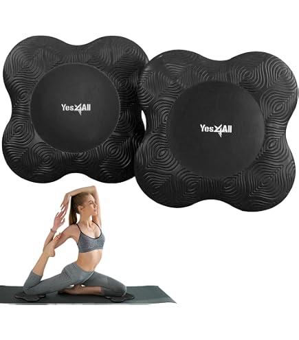 1 Paire Genouillères Yoga TPE Antidérapantes 15mm - Protection Genoux Coudes Poignets Violet Foncé