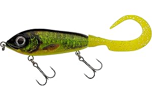 Abu Garcia Svartzonker McMy Tail Jerkbait – Clear High-Impact ABS, Eco-Friendly Weighted, Realistic 3D Effect, Designed in Sweden for Freshwater & Saltwater Fishing, 17cm & 20cm Colours