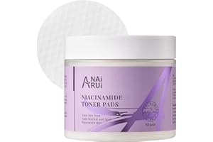ANAI RUI ANAiRUi Niacinamide Toner Pad per il Viso con PHA e LHA, Glutatione, Niacinamide, Esfolianti per il Viso, Acne, i Difetti e le Macchie, 50 pezzi