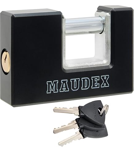 Maudex® PDK73 Gros Cadenas Exterieur Avec 5 Clés - Anse Résistante