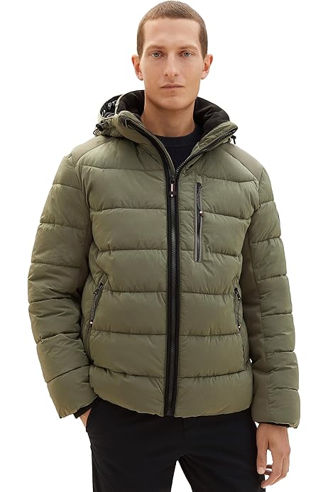 TOM TAILOR Herren 1037351 Coated Field Jacke mit Abnehmbarer 