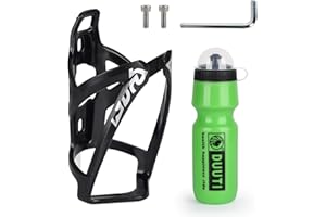 HASAGEI Bike Water Bottle Cage and 25oz Premium BPA Free Sports Bottle, Bike Water Bottle Set Lightweight Bike Bottle Holder for Road, Mountain bike. Essential for Riding
