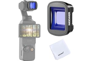 NEEWER Objectif Anamorphique Bleu 1,2X Compatible avec DJI Osmo Pocket 3 et Accessoires Creator Combo, Effet Cinématique Bleu Grand écran, Lentille en Verre Optique HD Magnétique pour Vidéo, LS-44 Pro