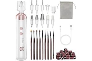 ‎BANRAL Maniküre Pediküre Set - Pediküre set Fußpflege Elektrisch Nagelfeile mit 5 Geschwindigkeiten und LED Licht Electric Nail Drill, 10 Aufsätze zur Nagelpflege für Hände und Füße (Weiß)