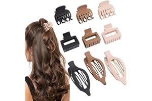 Mehayi 9 fermagli grandi opachi per capelli da donna, graziose mollette per capelli in acrilico, presa forte, per donne e ragazze, per capelli spessi e sottili, grandi accessori per lo styling dei