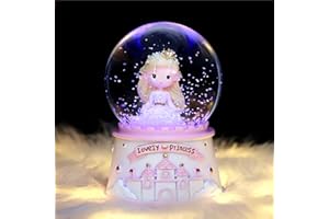 SYXLS Kristallkugel Schloss Schneekugel Geschenk, Manueller Schneefall, Schreibtisch-Ornament, Weihnachts- und Geburtstagsgeschenk, für Kinder Mädchen Desktop Ornament