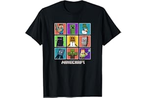 Minecraft Group Shot Colored Box Up Camiseta