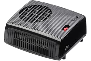 ‎AGT AGT Auto Heizlüfter: Elektrischer Keramik-Zusatzheizlüfter, 2 Heizstufen, 1.850 Watt, 230 V (Autoscheiben enteisen elektrisch, Scheibenenteiser elektrisch, Schreibtisch Steckdose)