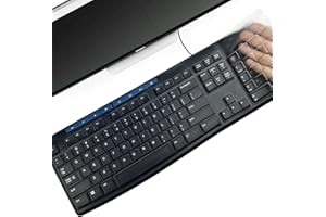 XINWOTUO Tastaturabdeckung für Logitech MK270 MK295, Silikon-Tastaturabdeckung für Logitech MK270 MK295 kabellose Tastatur, wasserdicht, staubdicht, Tastaturschutz (transparent)