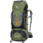 Bseash 80L Waterproof Hiking Camping Backpack with Rain Cover Lightweight for Outdoor Sports Travel Climbing Tourism