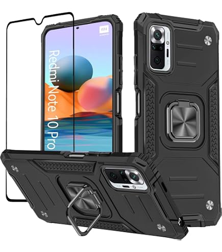 Schutzhülle Für Xiaomi Redmi 10A 4G – Mit 360° Drehbarem Ring Und Magnet, Stoßfest, Militärschutz, Rot