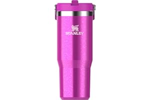 Stanley 1913 Flip Straw Tumbler 1.0 Water Bottle with Straw 0.89L - Keeps Cold for 12+ Hours - Easy to Carry - Dishwasher Safe - Stainless Steel Thermal Flask - BPA-Free Travel Mug - Punch Shimmer