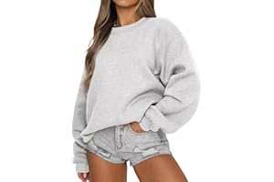 LACOZY Women's Long Sleeve Sweatshirts Crewneck Casual Pullover Sweaters Oversized Loose Fall Top Jumpers