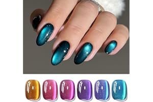 ‎BORN PRETTY Born Pretty Cat Magnetic Eye Gel Braun Rosa Blau Grün - UV Nagellack Glitzer Gel Nagellack Maniküre und Nagelkunst DIY zu Hause