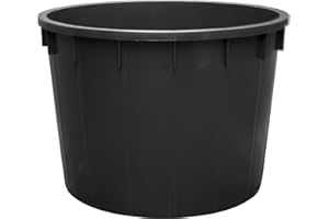 Mobil Plastic - Mastello in plastica 1000 litri nero | Contenitore industriale tondo per liquidi, uso agricolo e zootecnico