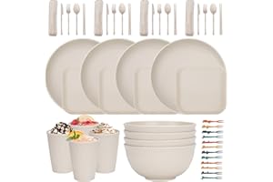 CSYY Nietłukące się naczynia, wielokrotnego użytku, kemping dla 4 osób