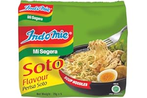 Indomie Instant Noodles Saveur VEGETALE au Citron Vert, Paquet de 40 (40 x 75 g)
