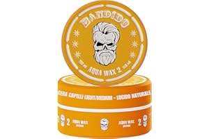 BANDIDO Aqua Hair Wax No.2 - Cera Capelli Uomo Effetto Lucido Naturale, Tenuta Media-Forte, Profumo Fruttato Maschile, 150 ml - Edge Control | Cera per Capelli Professionale per un Look Strutturato