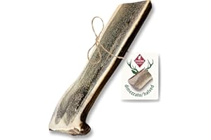 ChronoBalance-XL Corno di Cervo per Cani, Confezione da 1, Dimezzato, 100% Naturale, Osso di Cervo, Cura Dentale, Giocattolo per Cani, Senza Sostanze Chimiche, Lunga Durata