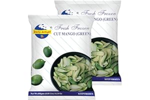 GENERIC Daily Delight Cut Mango Green - 400g, Fresh Frozen Vegetables, Pacha Manga, Flavorful Green Mango Slices for Culinary Delights (Pack of 2)