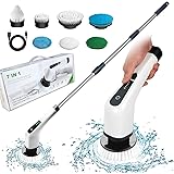 FARI Electric Spin Scrubber, Spazzola Rotante per Pulizia Elettrica a Batteria con 7 Teste per Bagno, Cucina, Piastrelle, Vas