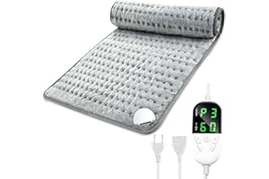 FWIULL Fiwull 76 * 40cm Cuscino Termico Elettrico Extra Grande-Termoforo Elettrico per Lavabile-Auto Spegnim