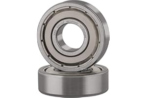 XIKE 6001ZZ Sealed Ball Bearings 12x28x8mm, Pre-Lubricated｜Chrome Steel｜Double Metal Seal, 6001-2Z Deep Groove Ball Bearing, Pack of 2.