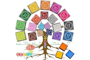 XCOZU 20 Pezzi Tamponi Colorati per Timbri, Inchiostro Impronte Digitali Tampone Inchiostro Bambini, Inchiostro Lavabile per Impronte Tamponi Cuscinetto per Timbri Scrapbooking Tamponi a Dito