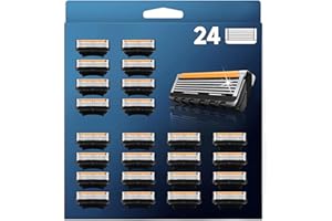 SIMSKY Lamette da uomo ProGlide per rasoio bagnato, 24 lame di ricambio per rasoi bagnati, pacchetti convenienza da 5 lame Fusion, lamette da barba Pro Glide