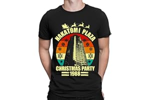 D&T Nakatomi Plaza Christmas Party 1988 Xmas Party Retro Vintage Mens T-Shirts Top#D